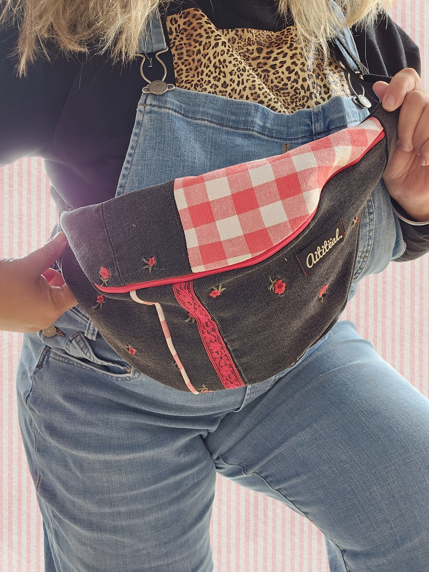 Sac Banane Upcyclé - Rosette