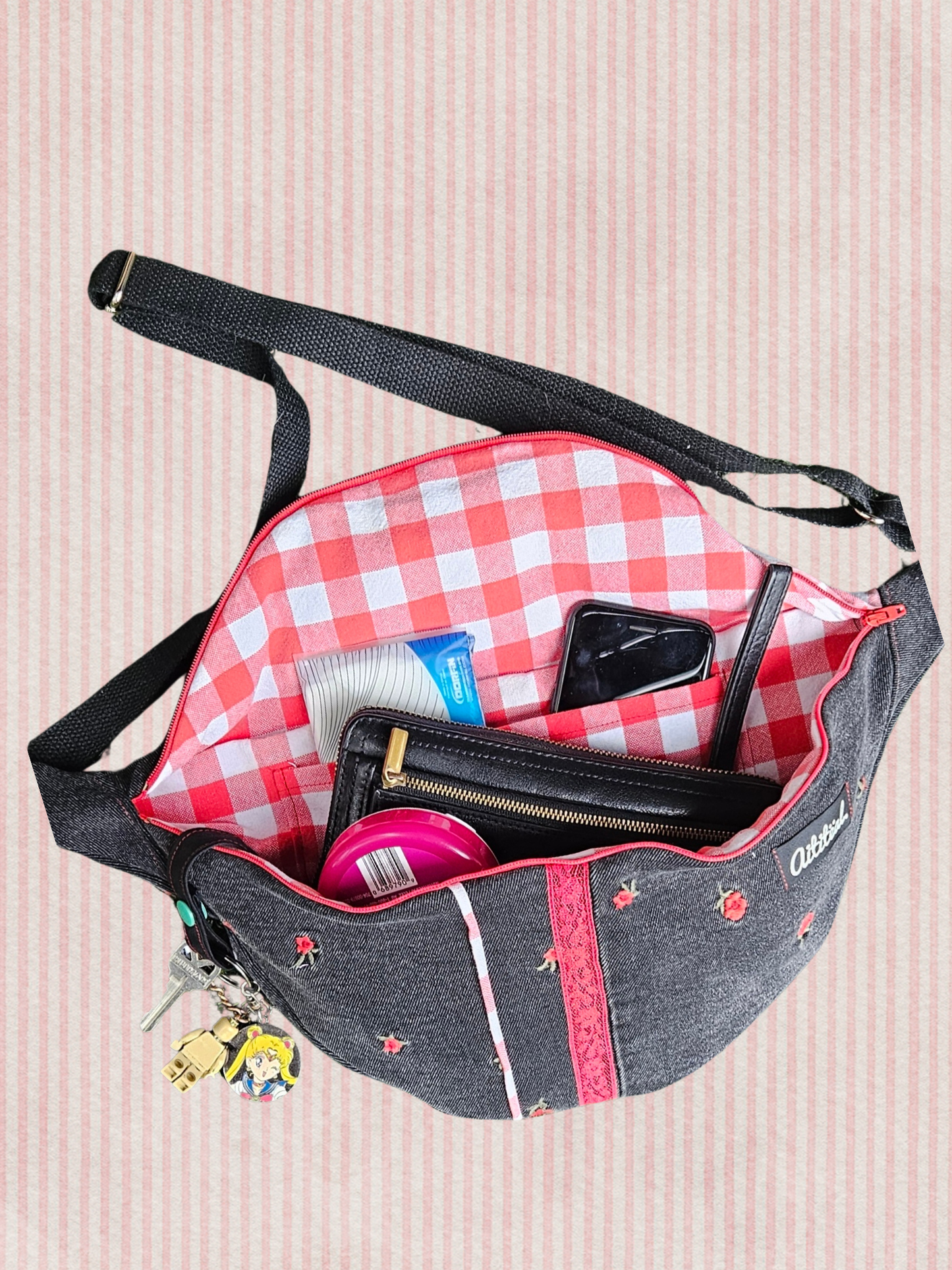 Sac Banane Upcyclé - Rosette