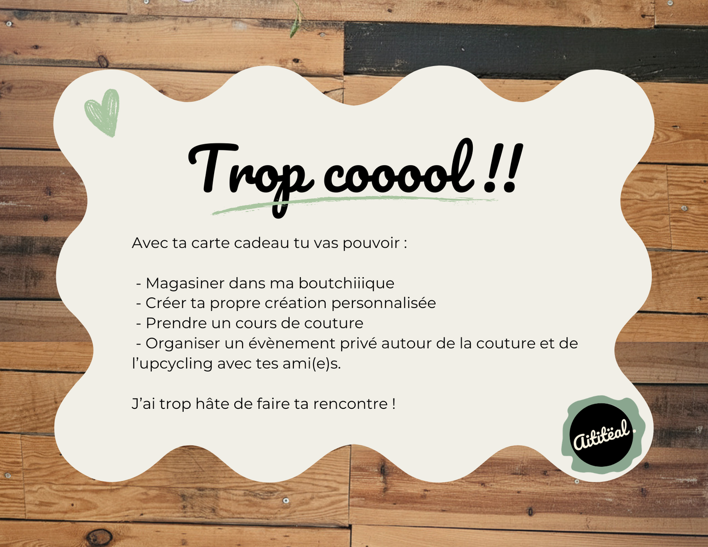 Carte cadeau Aititëal